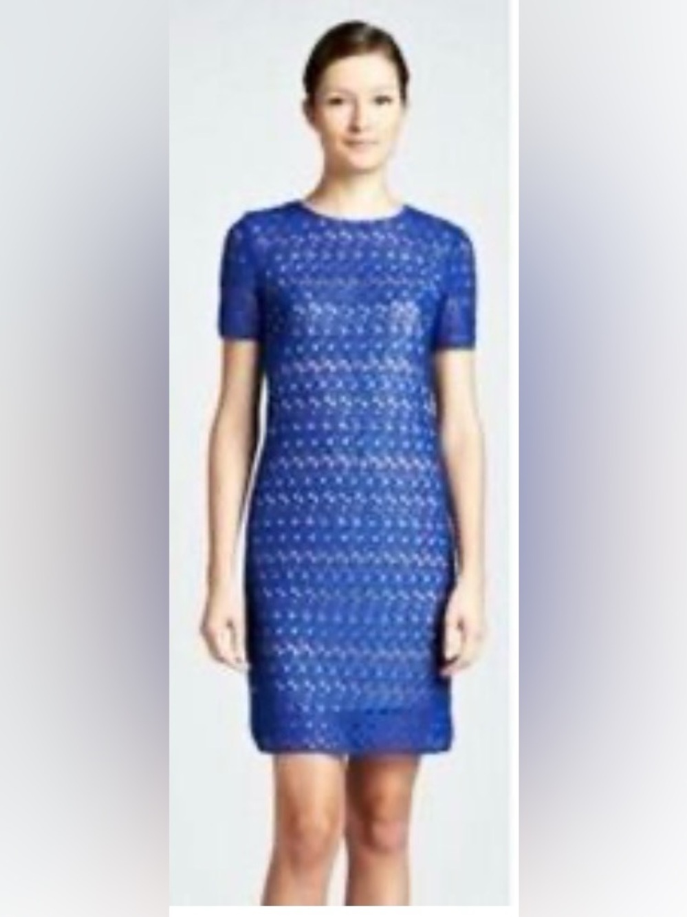 Akris Punto Royal Blue Lace Midi Dress